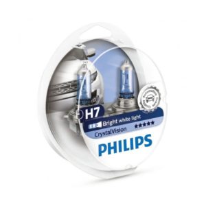 ΛΑΜΠΕΣ H7 12V/55 CRYSTAL VISION ΣΕΤ PHILIPS