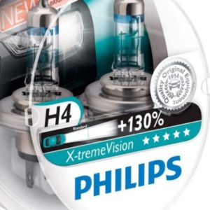 ΛΑΜΠΕΣ H4 12V 60/55 X-TREME VISION MOTO +100% PHILIPS